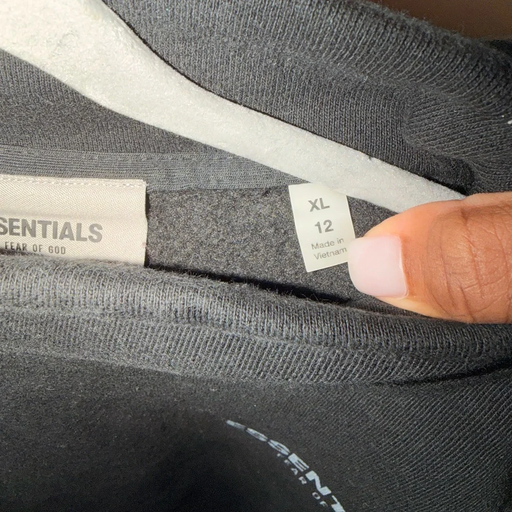 Fear of God Essentials Dark Gray Crewneck Sweater - Picture 3 of 3